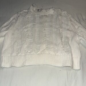 Tilly's Kids Girls Cream Drop Needle Shrug Size XS